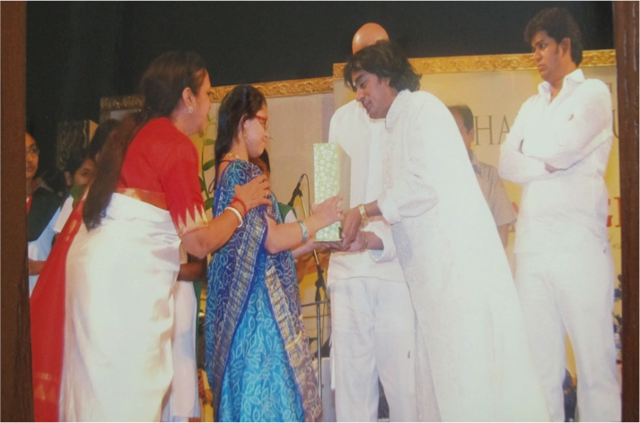 Karishma  represented an NGO in Chennai, Shakthi Foundation to facilitate Mandolin maestro U Srinivas and his team